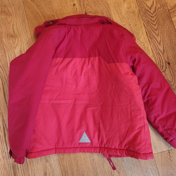 Boys L. L. Bean Snow Coat Red Orange sz 6/7 Winter Fall Rain Jacket Windbreaker - Picture 8 of 11